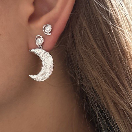 Claire de Lune Earring Silver - Left - Single 