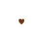 Petit Love Heart Mocha Enamel Earring - Single